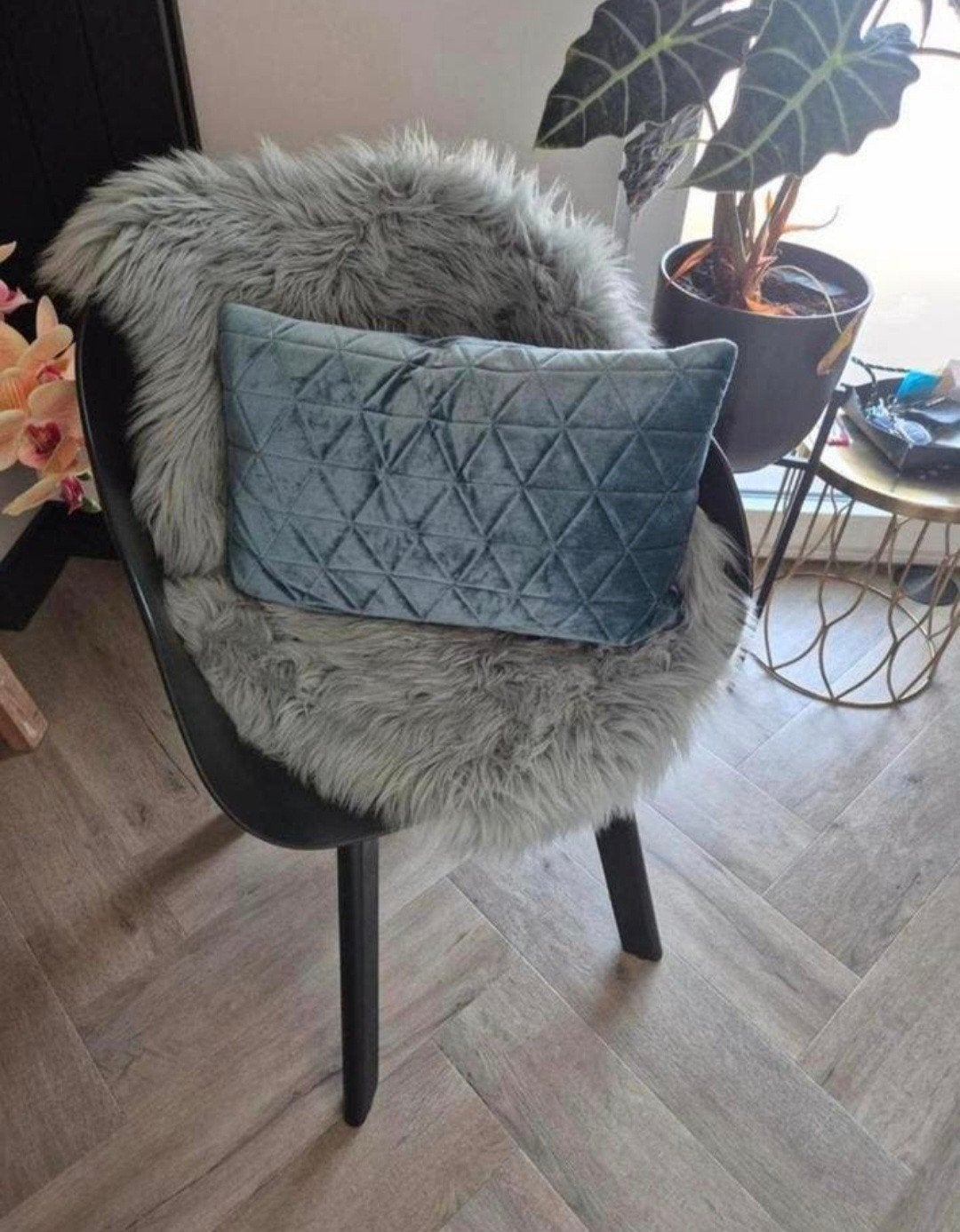 Zwart kuipstoeltje met deco, Dieren en Toebehoren, Kattenmanden, Ophalen, Nieuw
