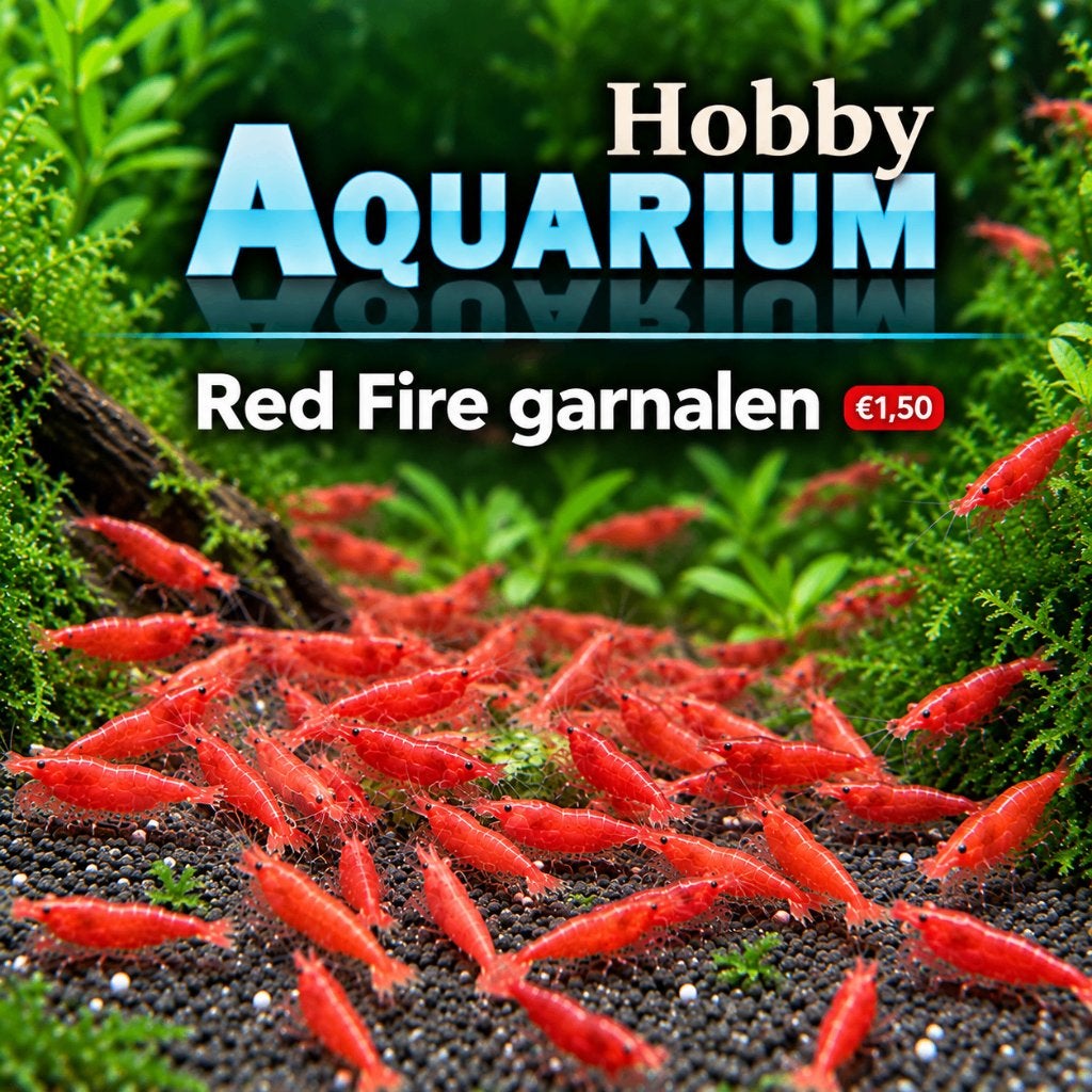 Hobbyaquarium Red Fire garnalen, Dieren en Toebehoren, Kreeft, Krab of Garnaal, Zoetwatervis, Schoolvis