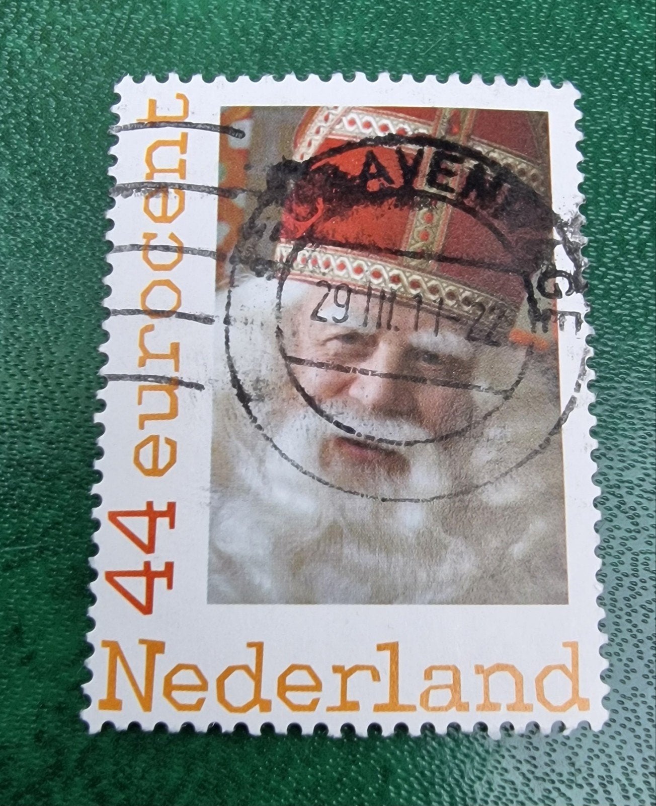 kv1016 persoonlijke  postzegel Sinterklaas 44 eurocent geste, Ophalen of Verzenden, Na 1940, Gestempeld