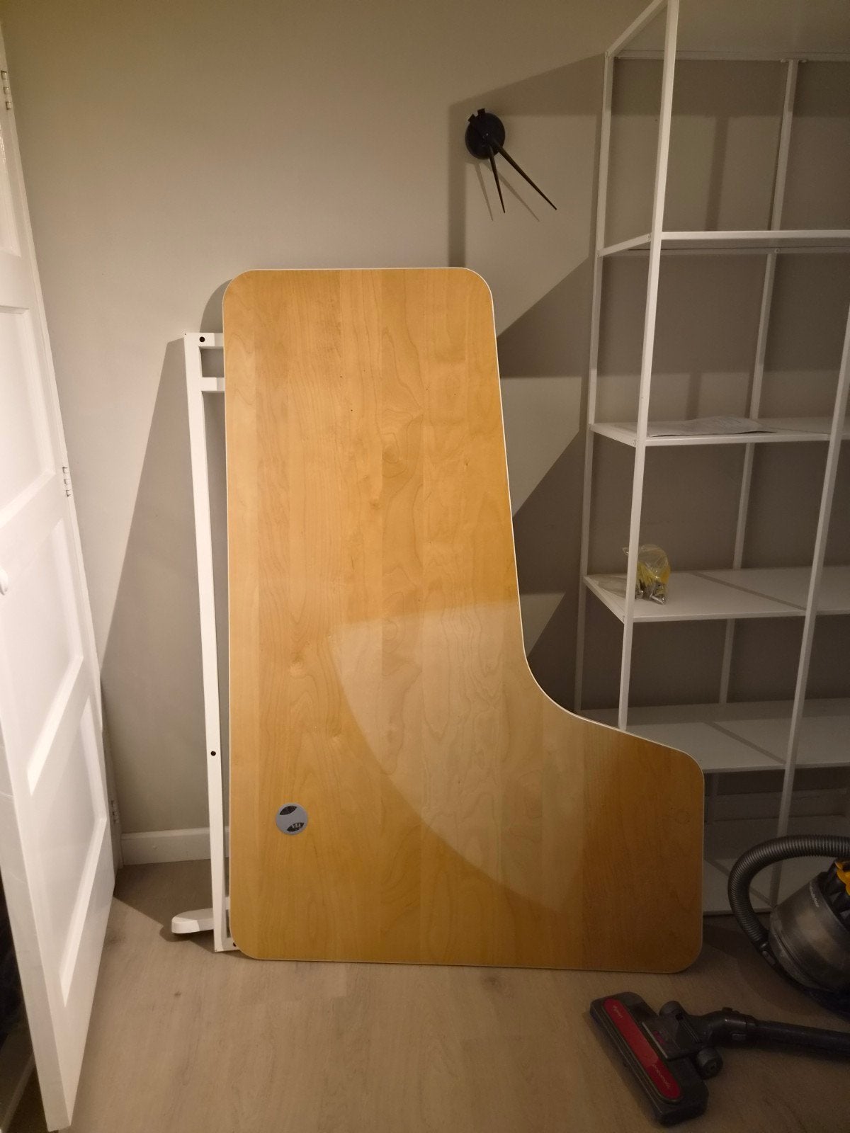 Ikea Bekant hoekbureau incl. zwart placemat, Ophalen, 160 cm, Gebruikt, Hout