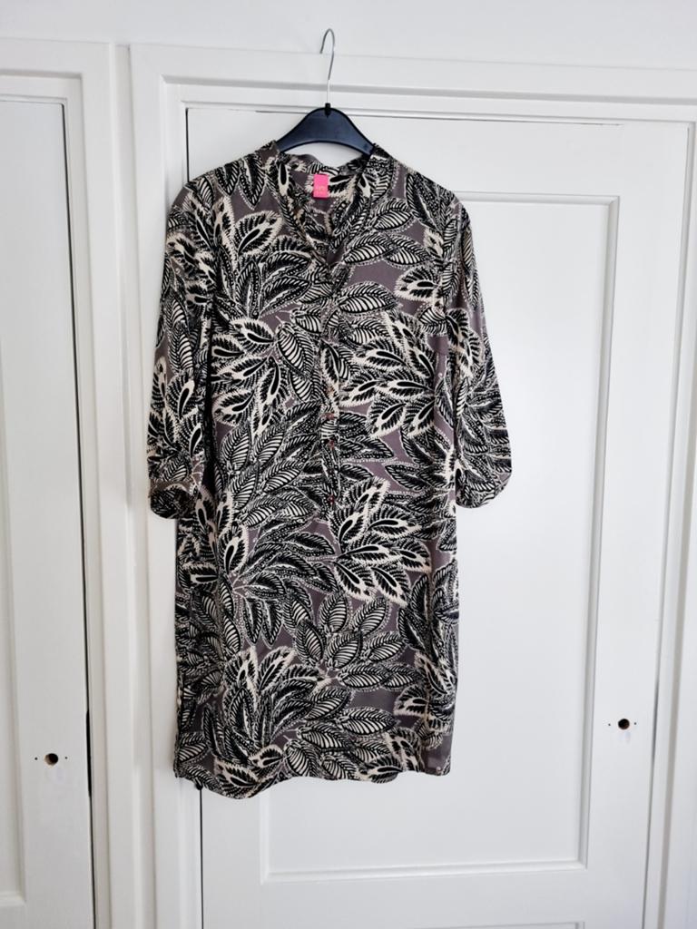 Jurk / tuniek van Kyra and Ko maat 36 zwart met beige / ecru, Zwart, Ophalen of Verzenden, Zo goed als nieuw, Kyra & Ko