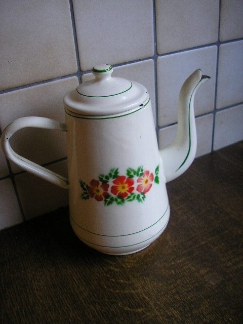 Emaille koffiepotje, Ophalen of Verzenden