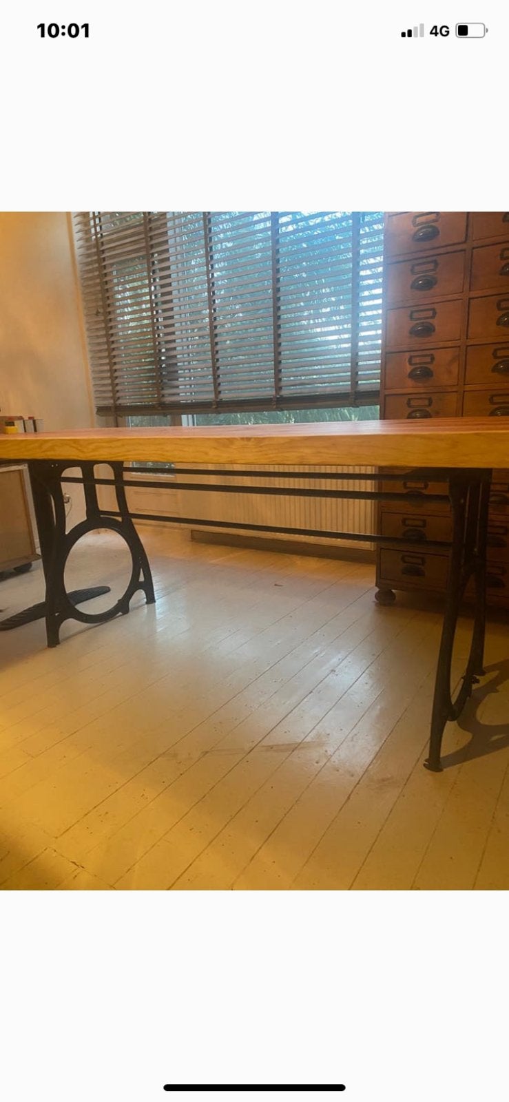 EXCLUSIEVE EETKAMERTAFEL, Huis en Inrichting, Tafels | Sidetables, Ophalen, Overige materialen, 75 cm of meer, Schaaldeel met gietijzer