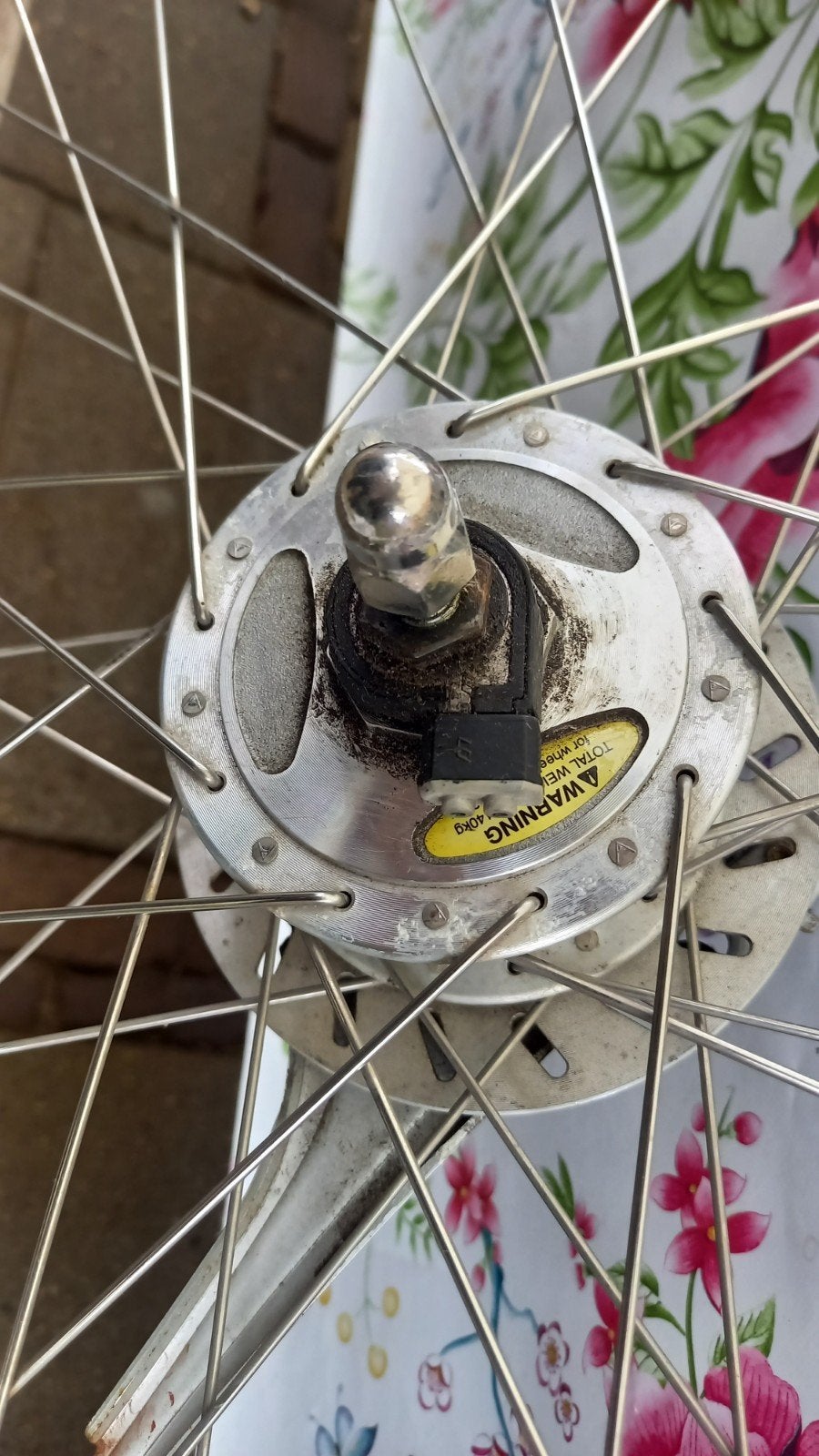 Voorwiel met Shimano Nexave naafdynamo en rollerbrake, Wiel, Gebruikt, Toerfiets, Ophalen of Verzenden