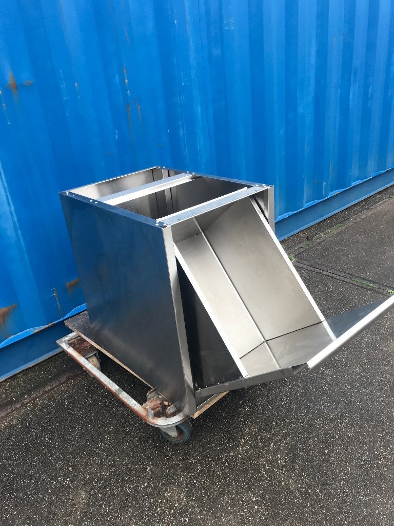 RVS afvalbak unit - klap scharnierend inzet element, Ophalen, Zo goed als nieuw, 25 tot 50 cm, Minder dan 100 cm