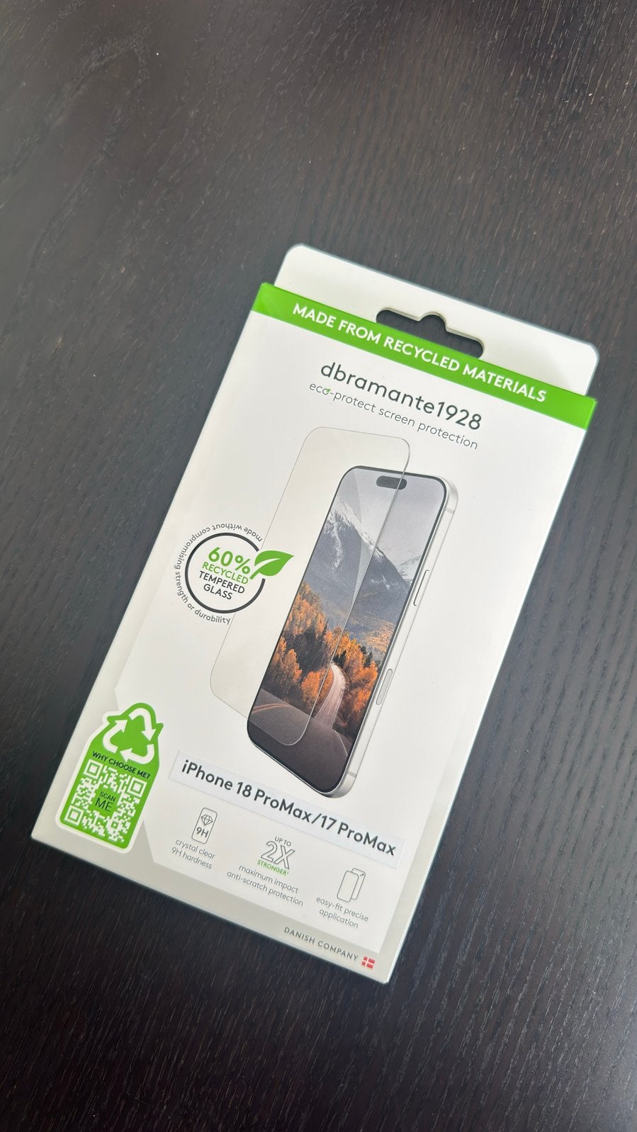 Dbramante1928 iPhone 17/18 Pro Max Screenprotector, IPhone 17, Overige merken, Anti-vingerafdruk, Nieuw