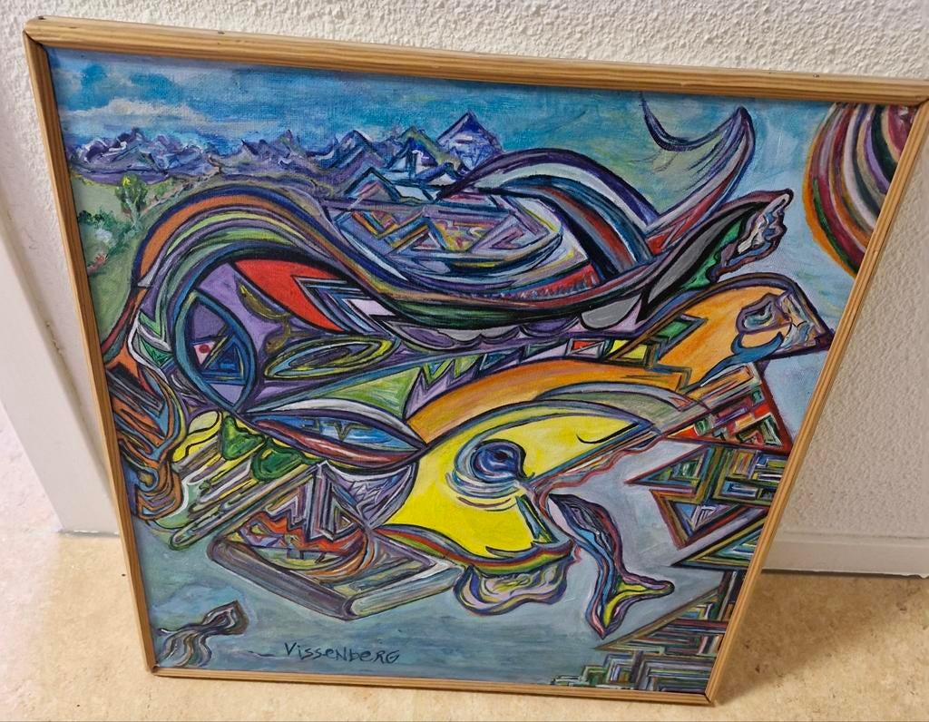 Schilderij, Antiek en Kunst, Kunst | Schilderijen | Abstract, Ophalen