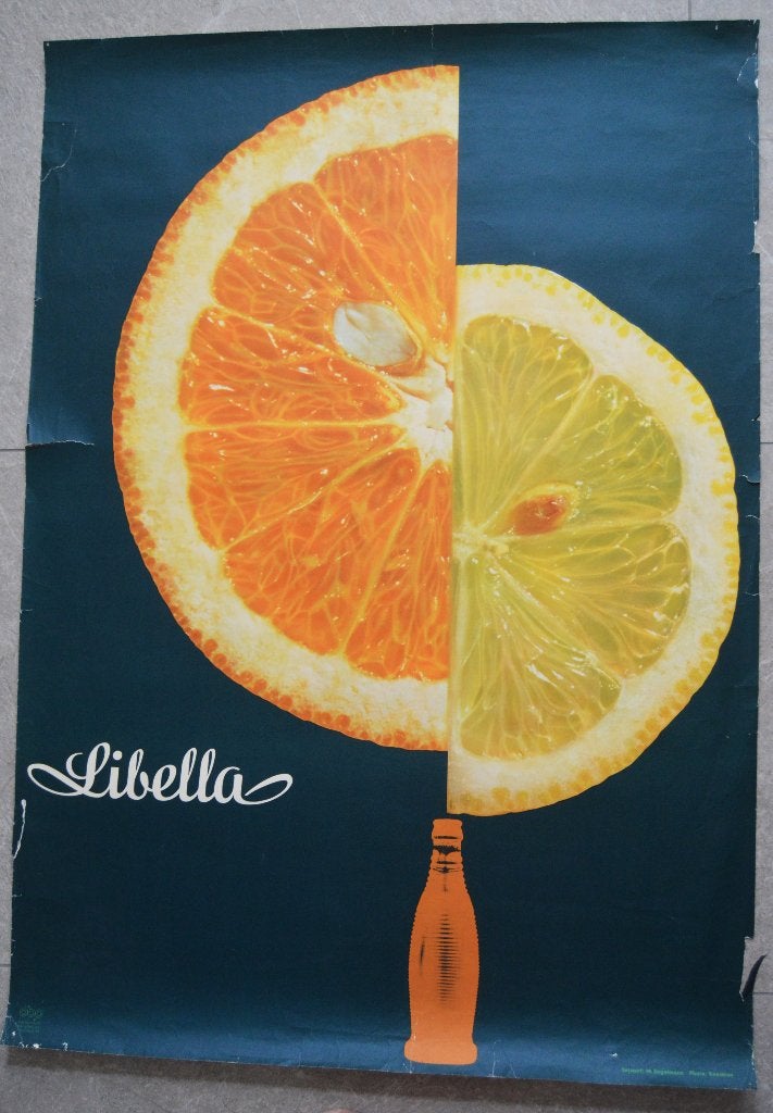 Affiche;  LIBELLA., Ophalen of Verzenden, Zo goed als nieuw, Reclamebord