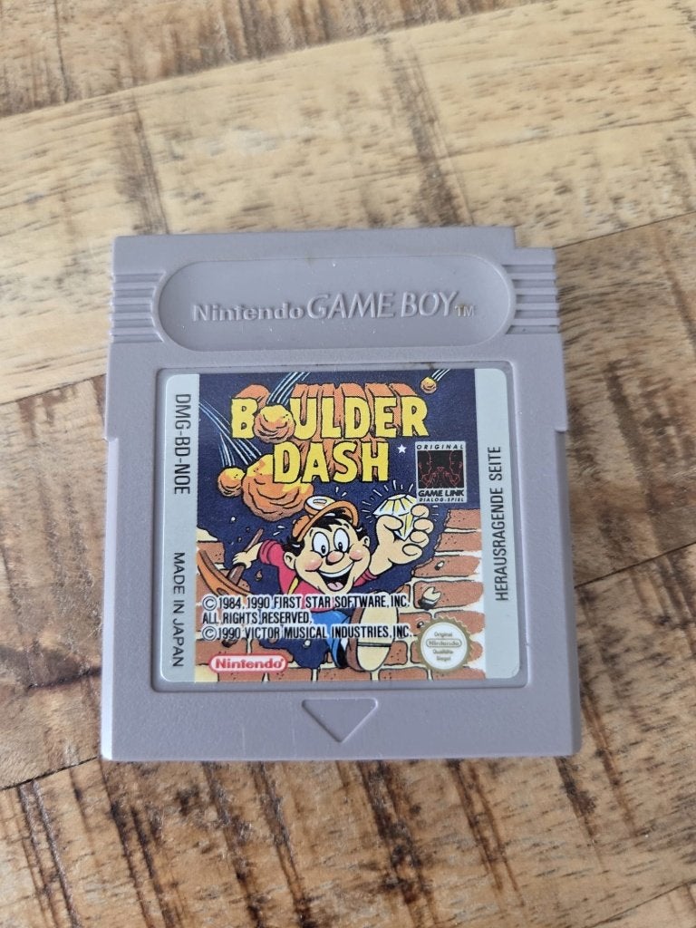 Nintendo Gameboy Boulder Dash, Spelcomputers en Games, Games | Nintendo Game Boy, Gebruikt, 1 speler, Racen en Vliegen, Ophalen of Verzenden