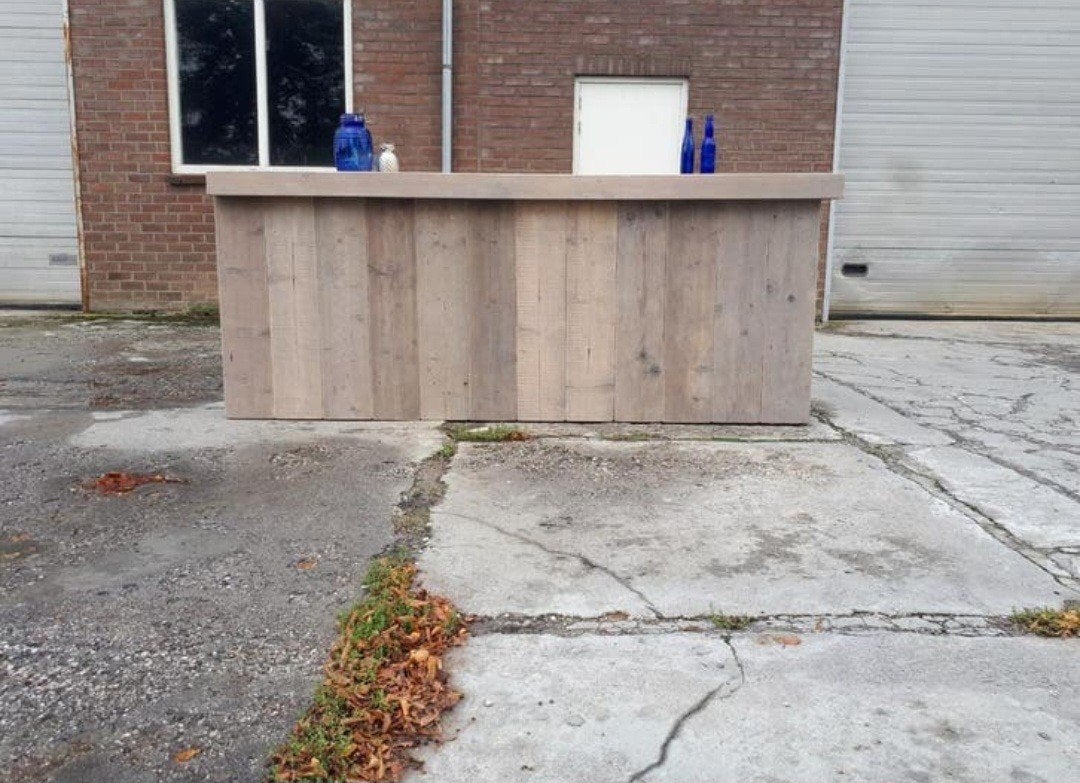 Steigerhouten balie/bar toonbankvan gebruikt steigerhout, Ophalen of Verzenden