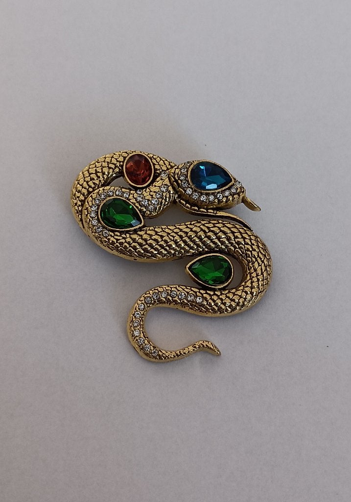 Slang broche, Sieraden, Tassen en Uiterlijk, Broches, Overige materialen, 4 tot 7 cm, Overige kleuren, Nieuw