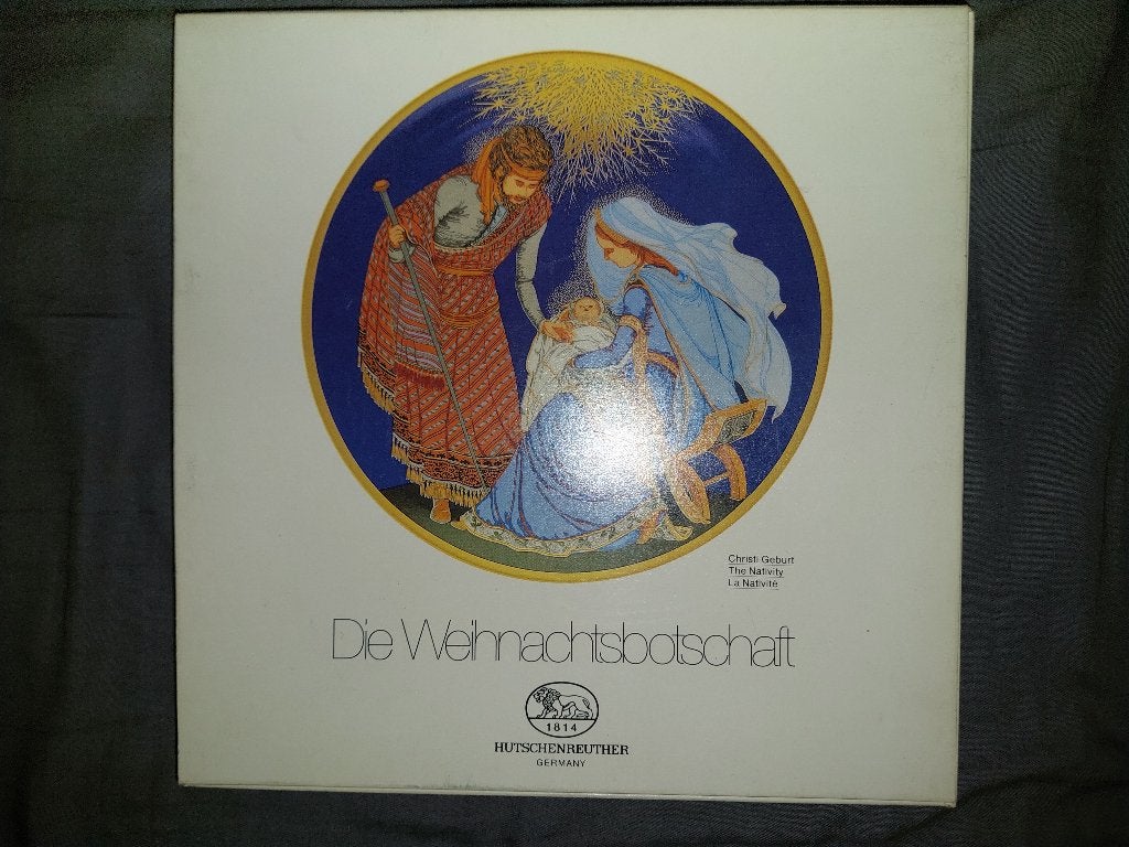 Hutschenreuther kerstbord wandbord met doos, Ophalen of Verzenden