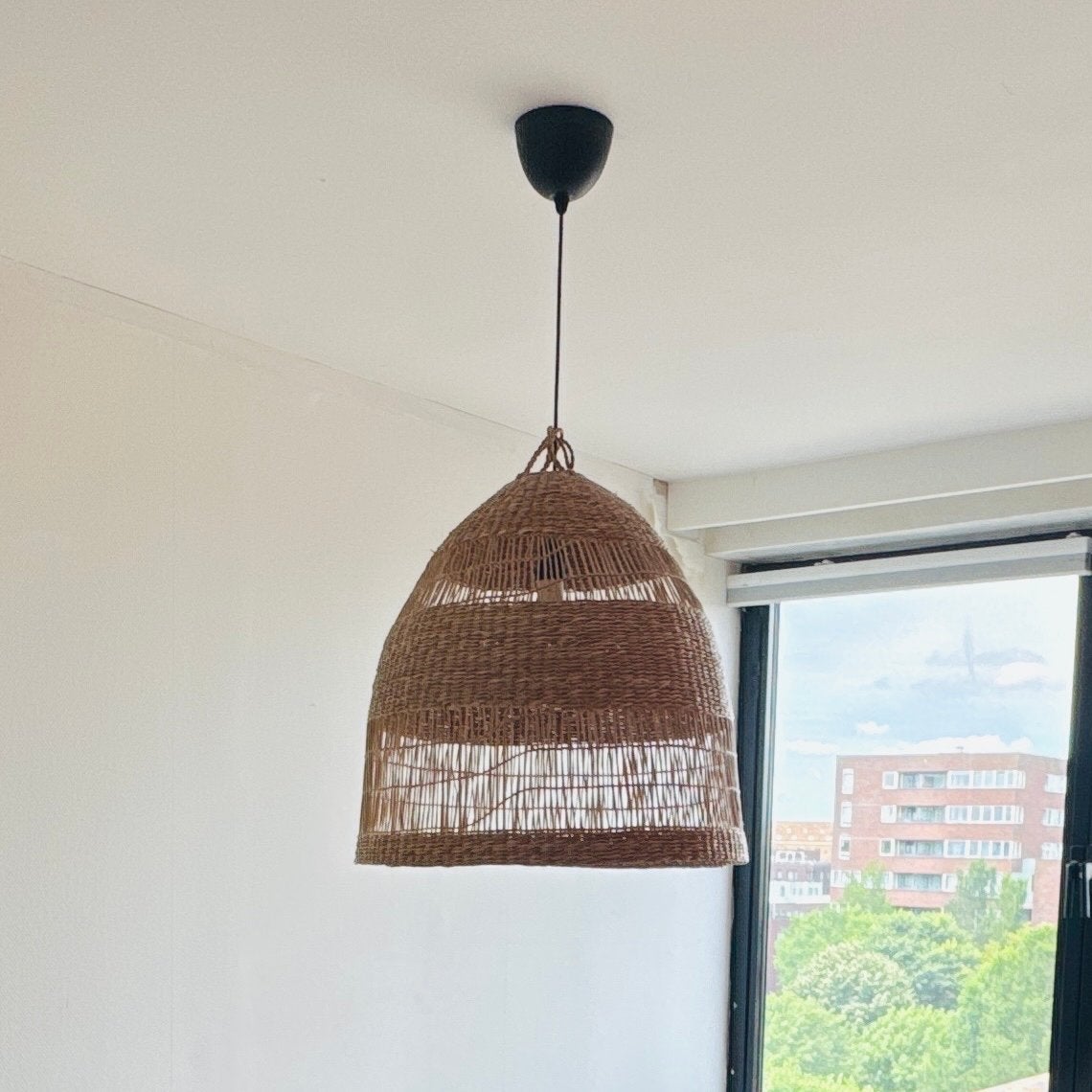 Ikea TORARED / HAVSDJUP hanglamp, 55cm, Ophalen of Verzenden, Zo goed als nieuw, Natuurlijk materiaal, E27 (groot)