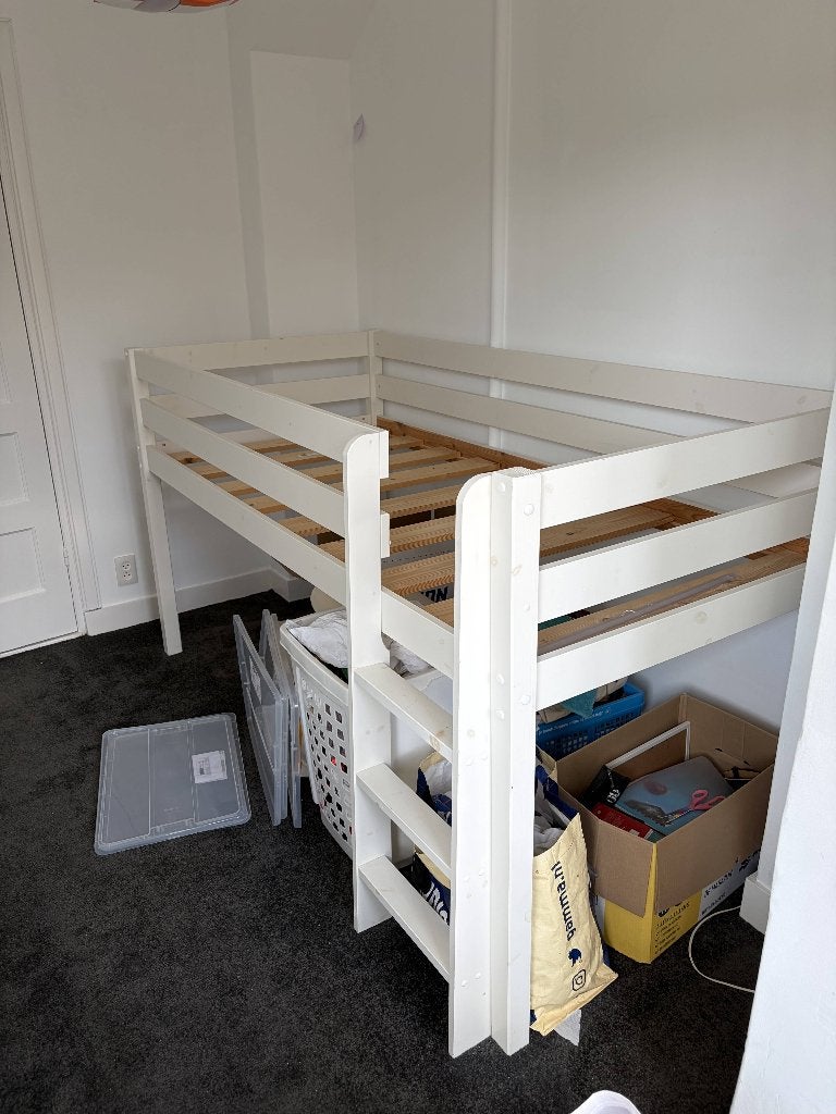Hoogslaper Ikea met trap compleet, Kinderen en Baby's, Kinderkamer | Stapelbedden en Hoogslapers, Ophalen, Gebruikt, Hoogslaper