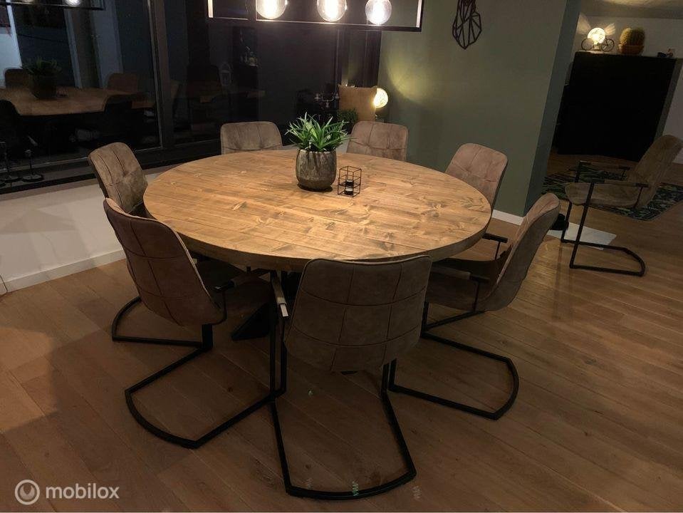 Ronde eettafel - Diameter 150cm | UITVERKOOP | BEZORGING NL, Ophalen of Verzenden, Nieuw