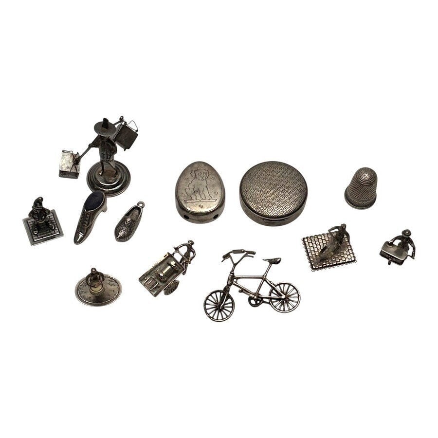 Lot divers zilver en verzilverd, Antiek en Kunst, Ophalen of Verzenden, Zilver