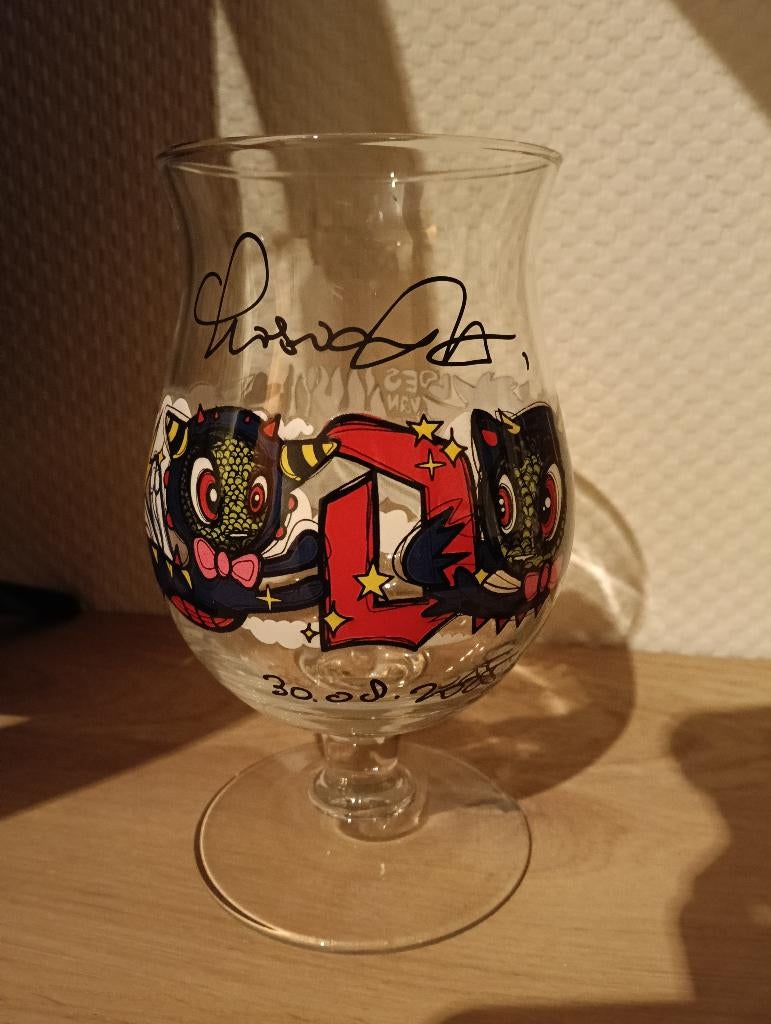 Duvel Loes van Delft GESIGNEERD, Ophalen of Verzenden, Nieuw, Glas of Glazen, Duvel