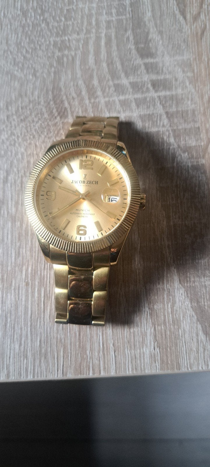 Jacob Zech Munich Herenhorloge Goudkleurig, Ophalen of Verzenden