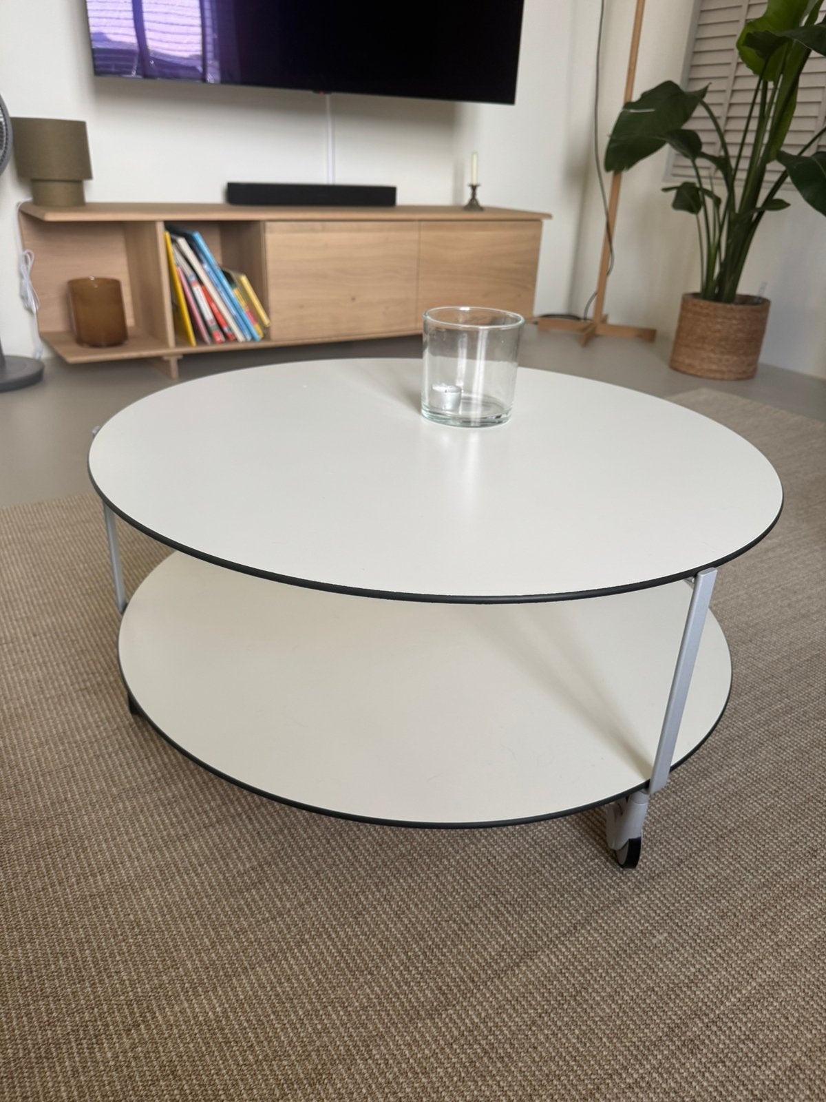 Zanotta Giro salontafel 75cm, Ophalen of Verzenden, Zo goed als nieuw, Rond, 50 tot 100 cm