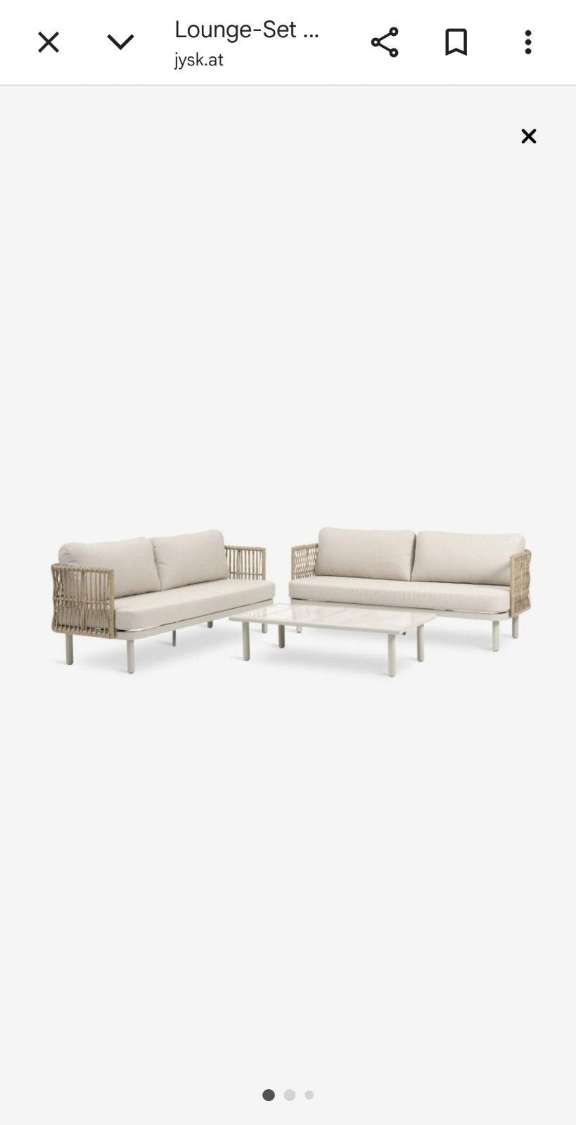 buiten salontafel van de Jysk Elby, Ophalen, Nieuw, Rechthoekig, Aluminium