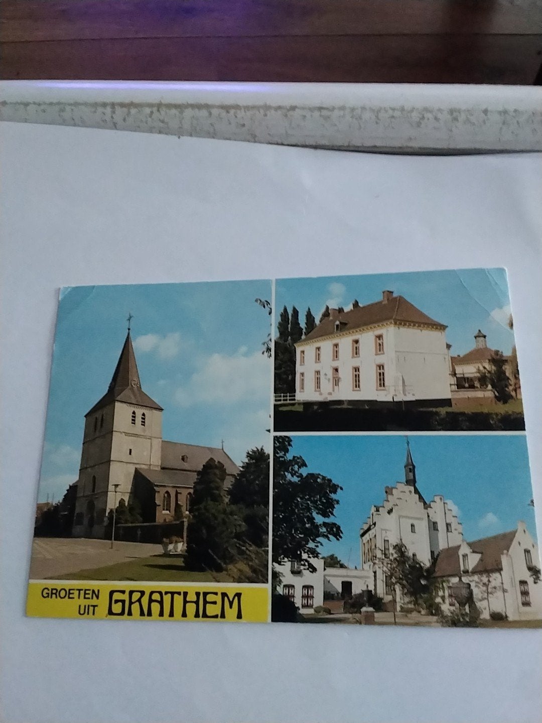 Oude ansichtkaart Groeten uit Grathem (L.), Ophalen of Verzenden