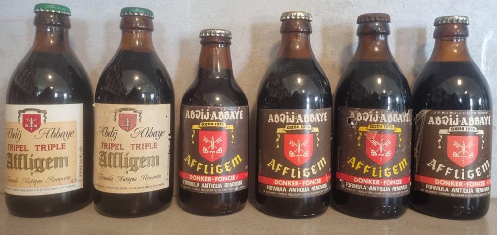 Affligem Abdijbier, De Smedt, Opwijk - 5x <'84, 1x '84-'86, Verzamelen, Biermerken, Ophalen of Verzenden, Zo goed als nieuw, Glas of Glazen