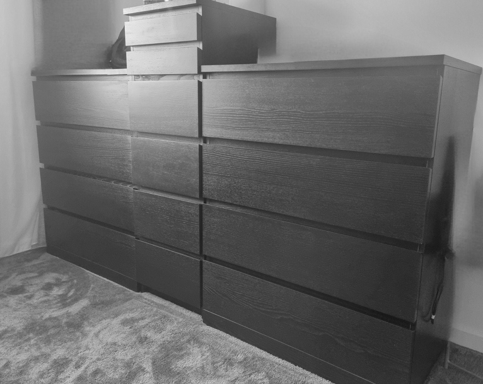 IKEA MALM Ladekasten - Zwartbruin - Zo goed als nieuw, Ophalen, 5 laden of meer, 100 tot 150 cm, 50 tot 100 cm