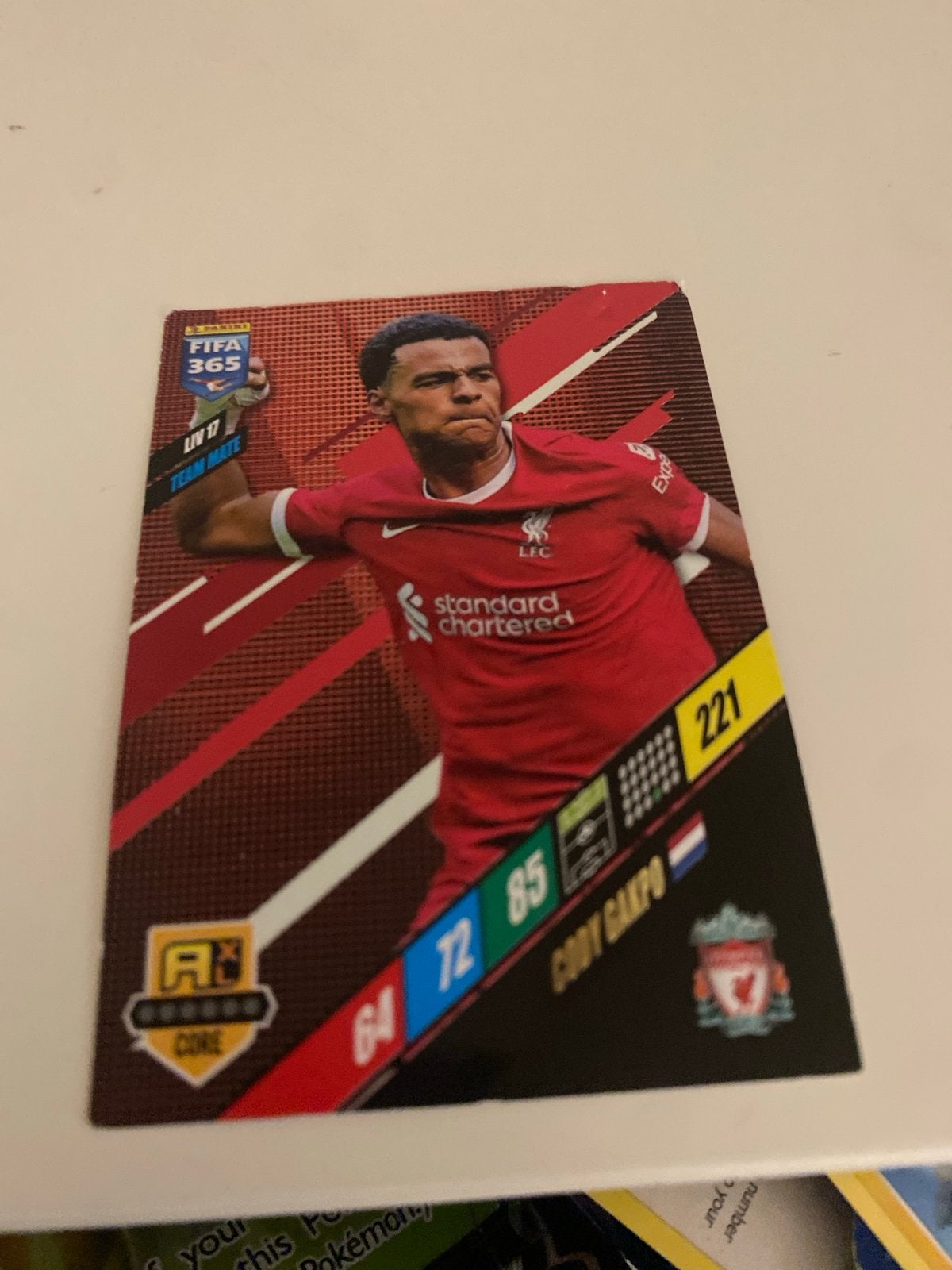 Cody Gakpo Liverpool FIFA 365 Adrenalyn XL 2024 kaart, Ophalen of Verzenden, Zo goed als nieuw, Buitenlandse clubs, Spelerskaart