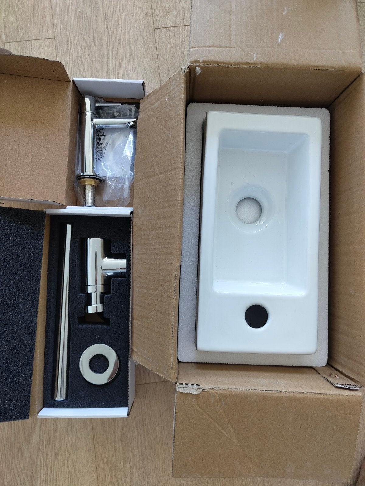 Saniselect Fontana fonteinset links chroom - Nieuw, Ophalen of Verzenden, Nieuw, Chroom, Wastafel