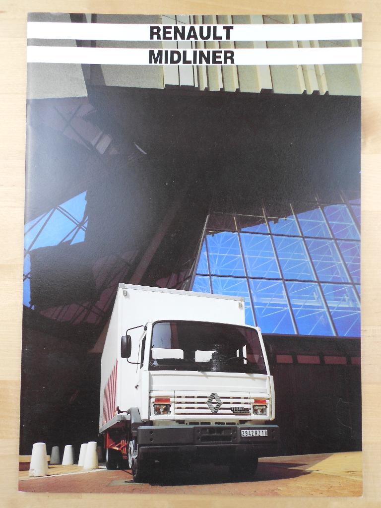 Renault Midliner Brochure 1988 S110 S130 S150 S170 S220, Renault, Ophalen of Verzenden, Zo goed als nieuw, Renault
