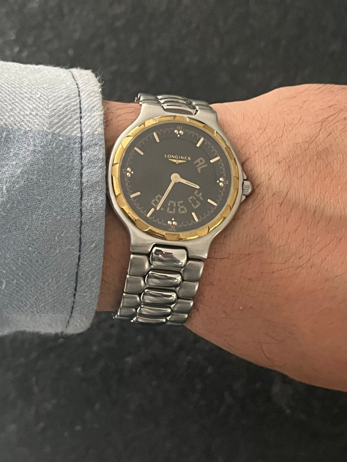 Longines Conquest VHP Polshorloge Staal/Goud, Sieraden, Tassen en Uiterlijk, Overige merken, Gebruikt, Staal, Polshorloge