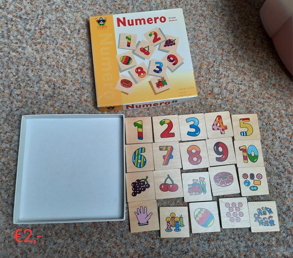 Houten cijfer- en telspel Numero, Ophalen of Verzenden, Gebruikt, Rekenen