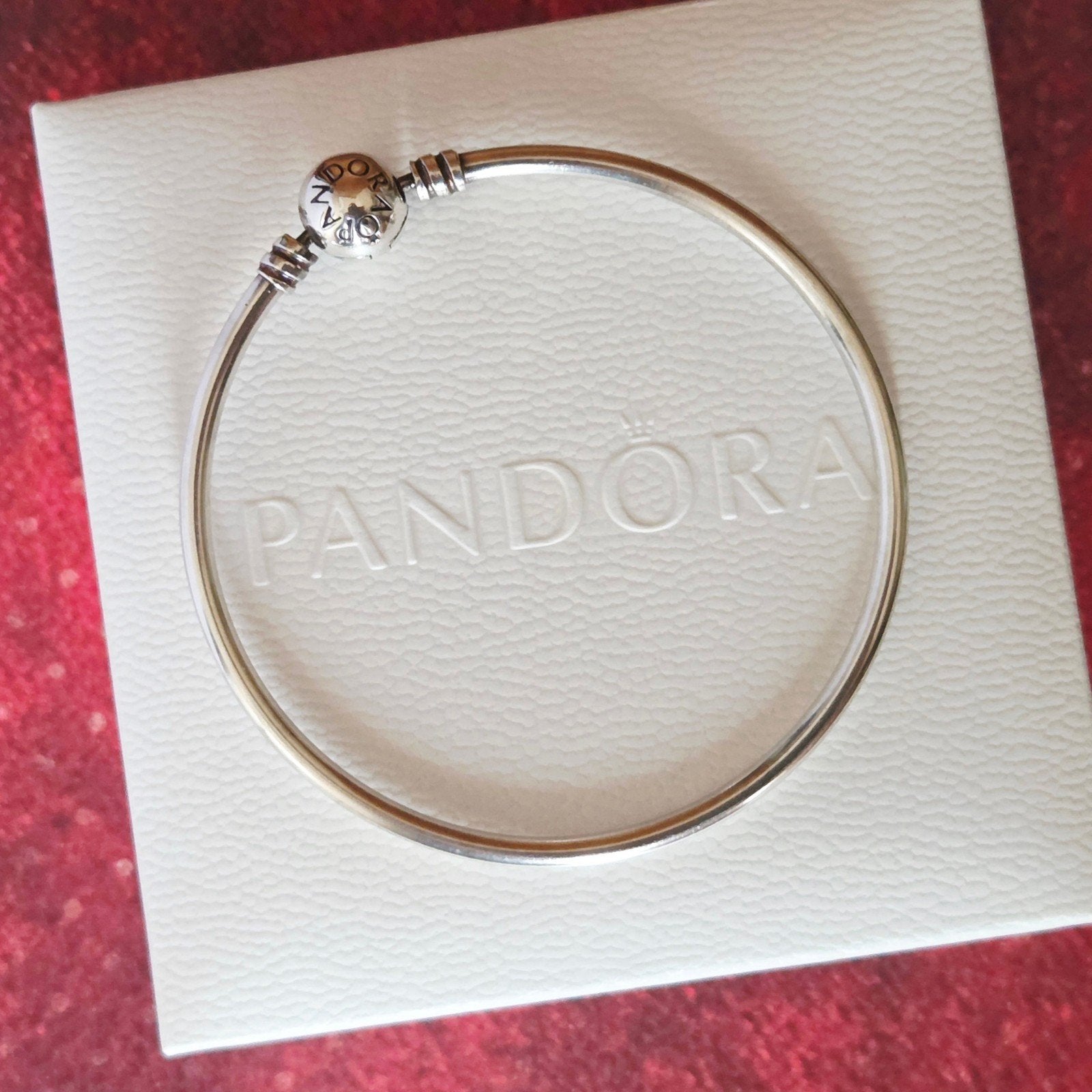 ZILVEREN PANDORA BANGLE ARMBAND, Sieraden, Tassen en Uiterlijk, Armbanden, Zilver, Ophalen