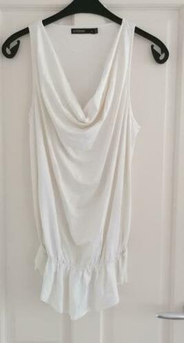 Supertrash top / tuniek in ecru bijzonder materiaal M 34959, Maat 38/40 (M), Supertrash, ., Wit