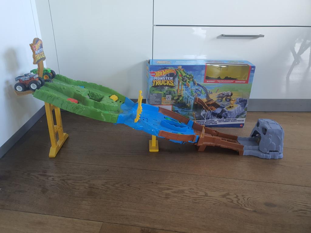 Hot Wheels Monster Truck Baan - Compleet en Speelklaar!, Kinderen en Baby's, Speelgoed | Speelgoedvoertuigen, Ophalen of Verzenden