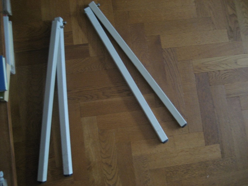 metalen kantoortafel met kunststof blad (wit), Ophalen, Gebruikt