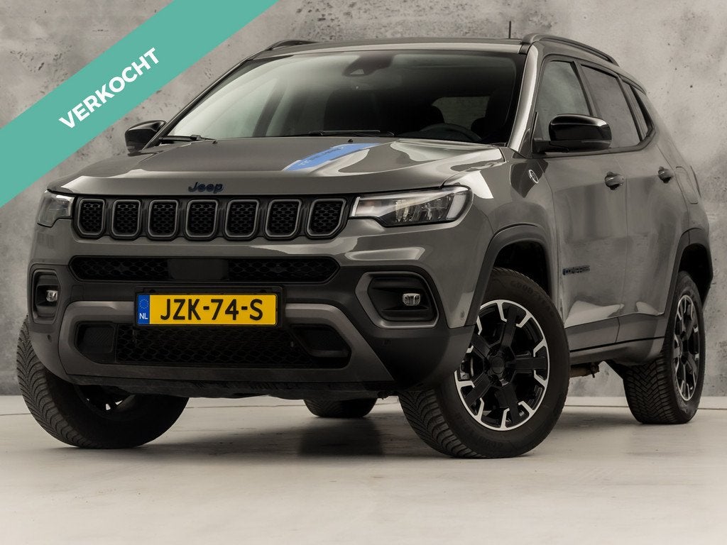 Jeep Compass 4xe 240 Plug-in Hybrid Electric Trailhawk 240Pk, Auto's, Jeep, Automaat, 12 maanden, 4 cilinders, Leder en Stof