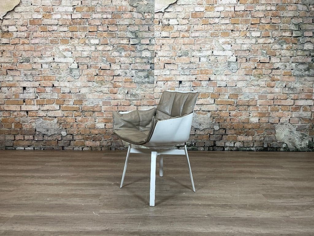 B&B Italia Husk – Taupe leer | Patricia Urquiola, Huis en Inrichting, Ophalen, Leer, Overige kleuren, Design