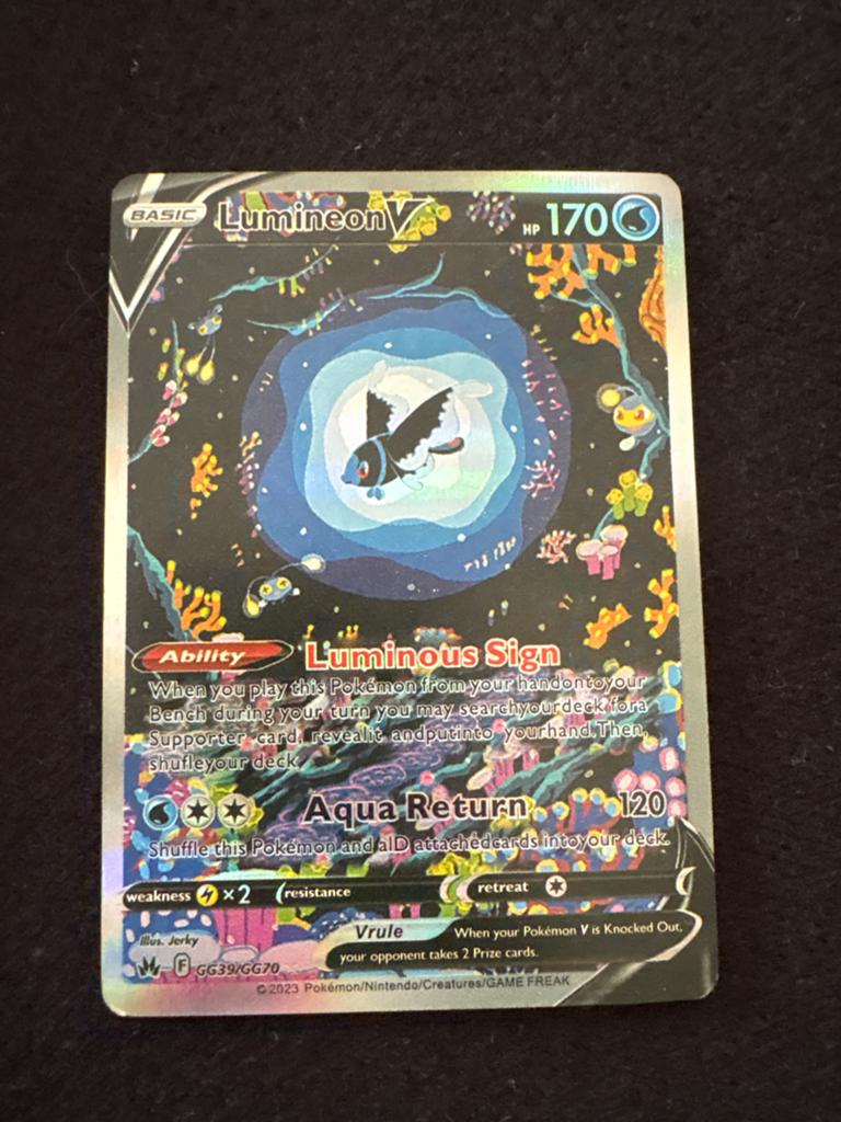 Lumineon V Pokémon Kaart - Brilliant Stars GG39/GG70, Ophalen of Verzenden, Zo goed als nieuw, Losse kaart, Foil