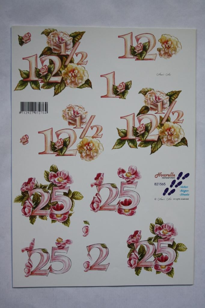 12 stuks knipvellen nouvelle jubileum 7258, Ophalen of Verzenden, Nieuw, Man of Vrouw, Knipvel