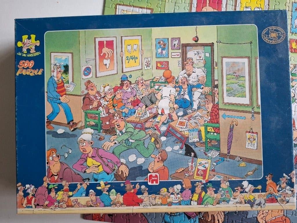 Jan van Haasteren puzzel 500 stukjes - De Tandarts, Ophalen of Verzenden, 500 t/m 1500 stukjes, Gebruikt, Legpuzzel