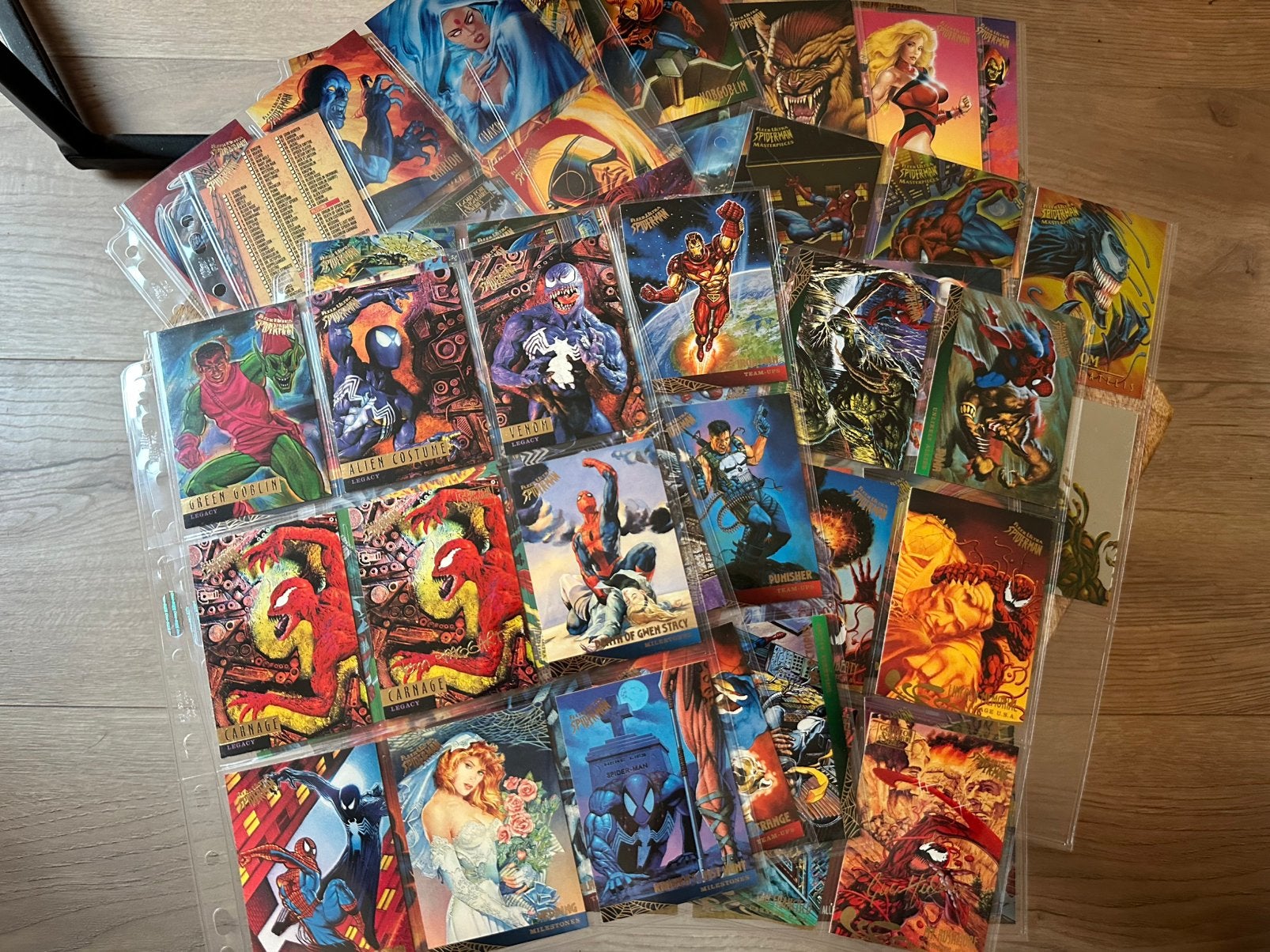 Fleer Ultra Spider-Man Cards Kaarten, Ophalen of Verzenden, Gebruikt, Meerdere kaarten