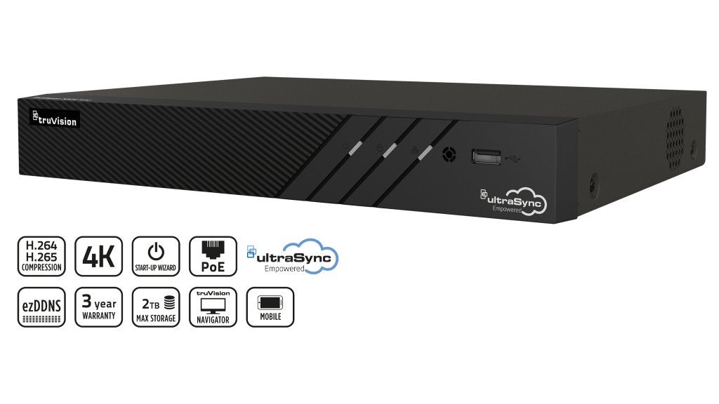 TruVision TVN-1204CS NVR-12 Recorder 4 kanaals, Ophalen of Verzenden, Nieuw