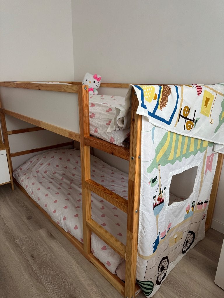 Stapelbed IKEA KURA, Ophalen, 85 tot 100 cm, Zo goed als nieuw, Hoogslaper of Stapelbed