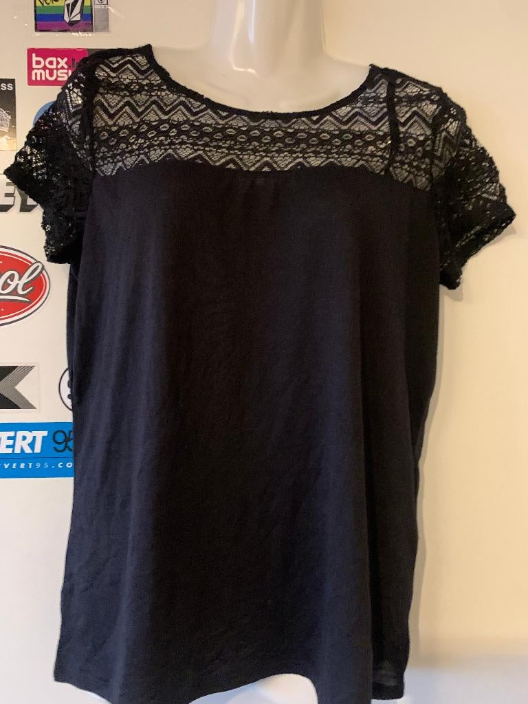 Jacqueline de yong shirt(nr.25 DM5), Maat 38/40 (M), Zwart, Nieuw, Ophalen of Verzenden