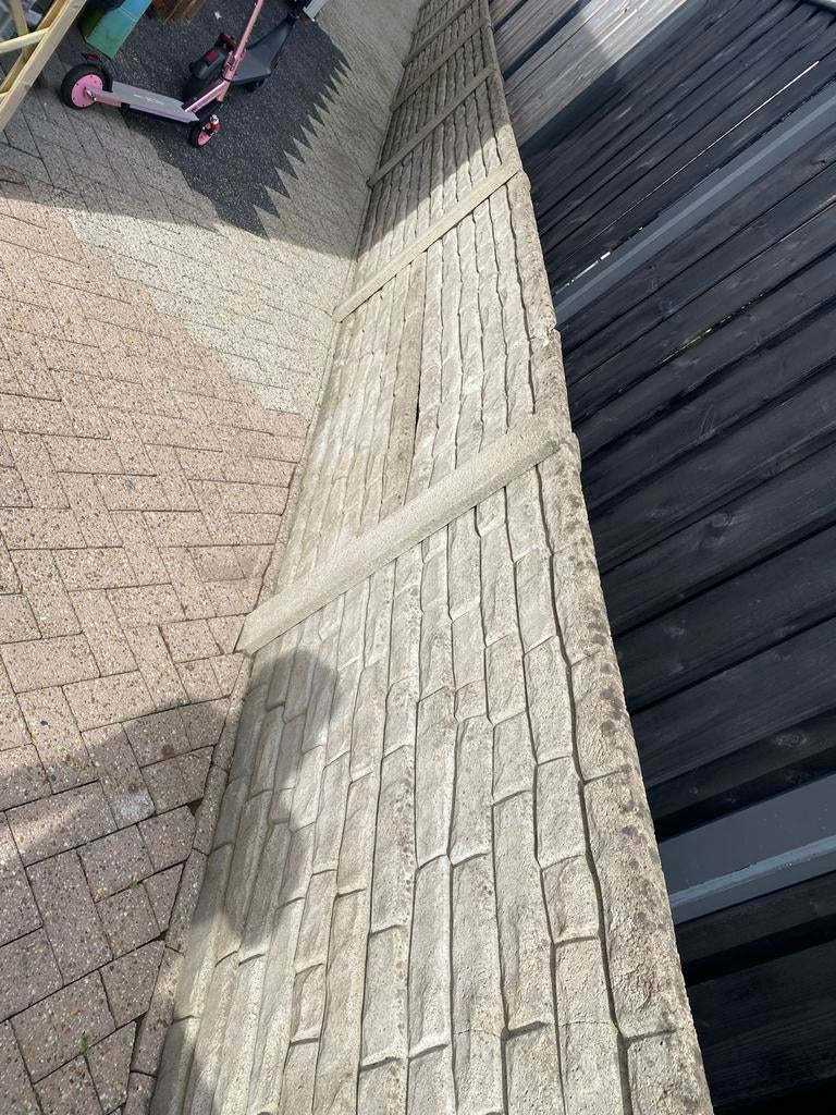 Stevig beton hekwerk voor tuin of erfafscheiding, Ophalen, Gebruikt, Overige materialen, Overige typen