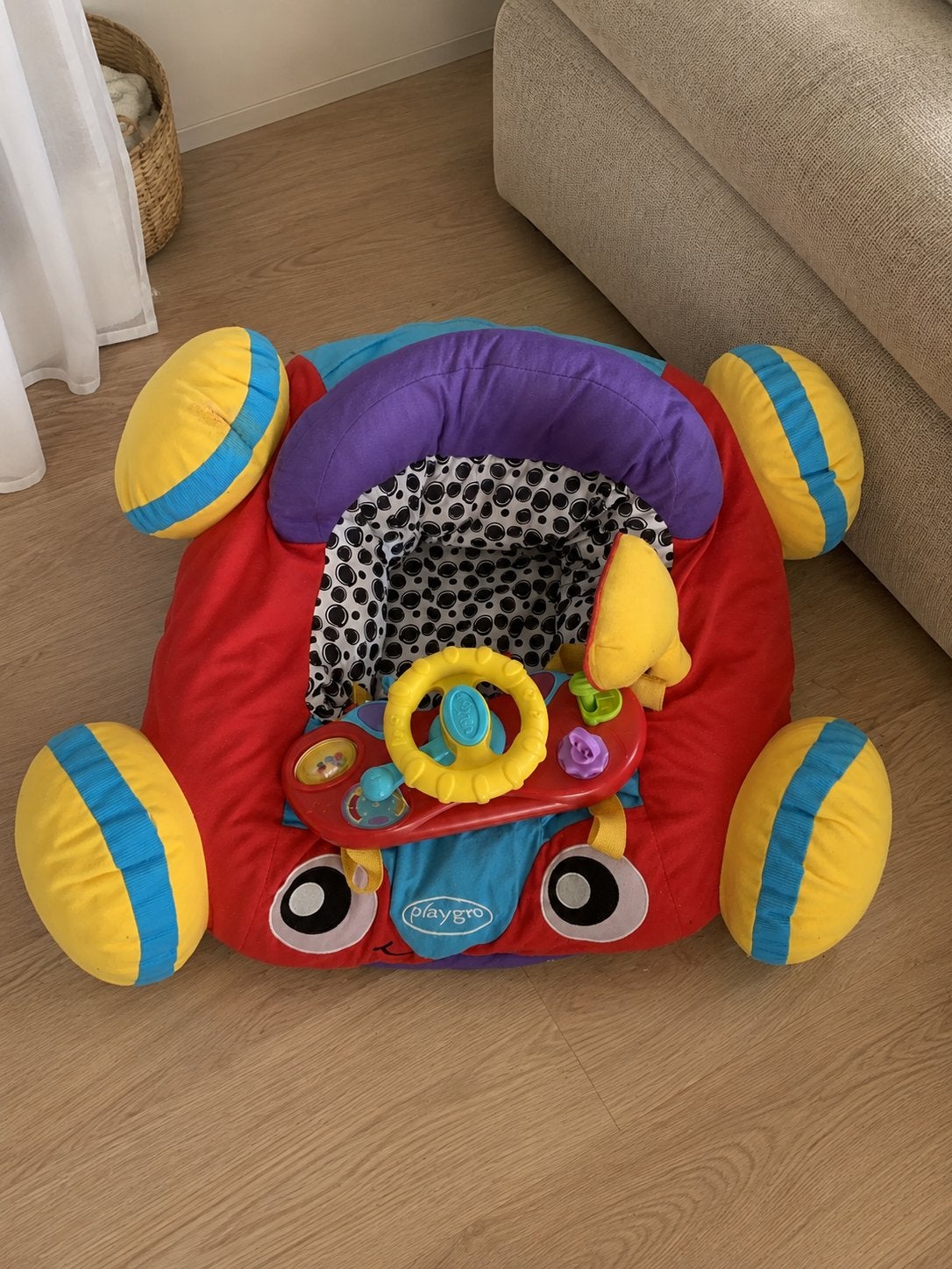 Playgro Knuffelauto met geluid en licht, Ophalen, Zo goed als nieuw, Auto, Met licht