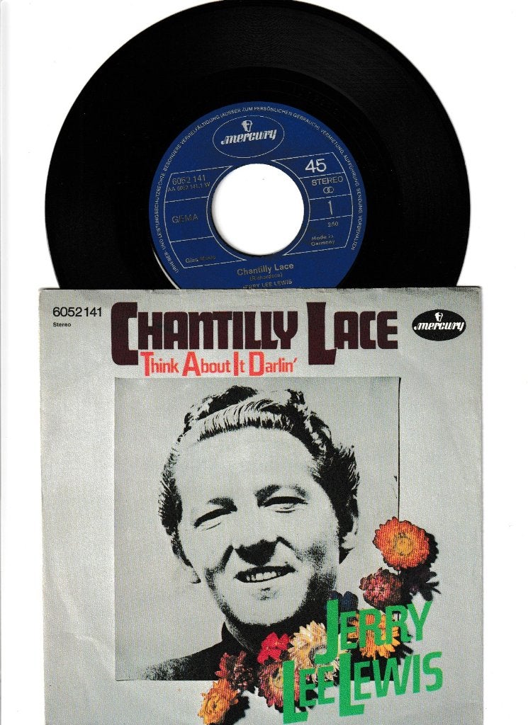 JERRY LEE LEWIS - CHANTILLY LACE /// THINK ABOUT IT DARLIN', 7 inch, Zo goed als nieuw, Pop, Overige typen