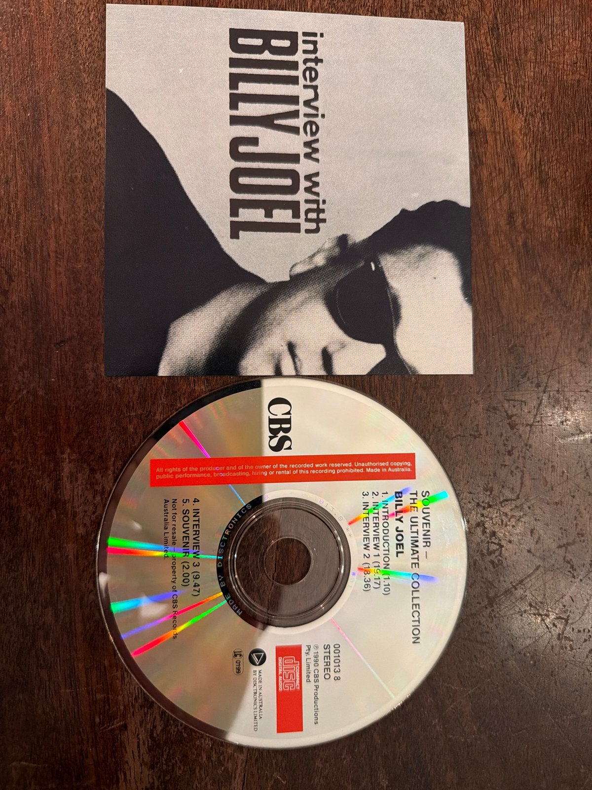 Interview met Billy Joel - Promo CD (1990), Ophalen of Verzenden, Gebruikt, Overige typen, Promo