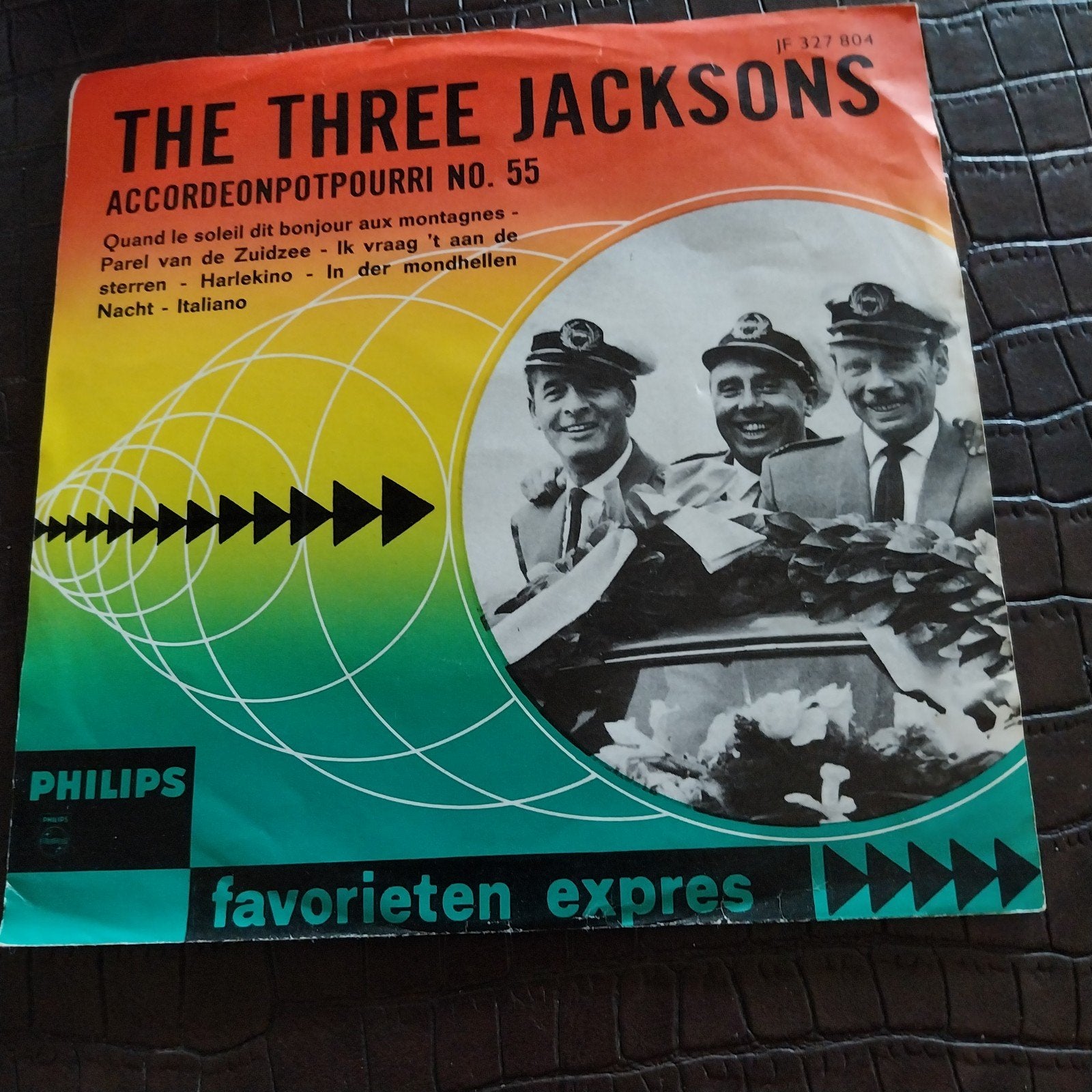 The Three Jacksons - Accordeonpotpourri No. 55 (Vinyl EP), Gebruikt, 7 inch, Ophalen of Verzenden, EP
